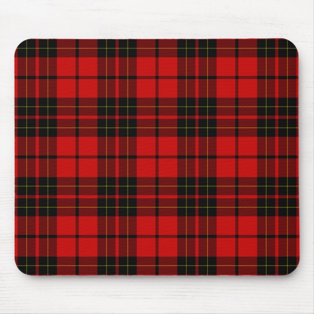 Brodie klan tartan röd rödspätta musmatta (Framsidan)