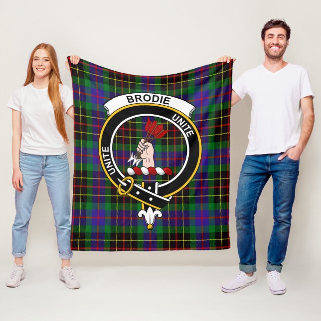 Brodie klanens jakt-tartan rutmönster fleecefilt (På plats)