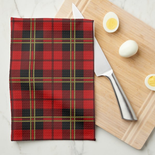 Brodie Red Scottish Tartan Play Kökshandduk (Vikt i Fjärdedel)