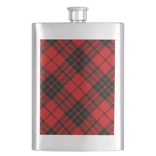 Brodie-ruta röd svart plaid fickplunta (Framsidan)