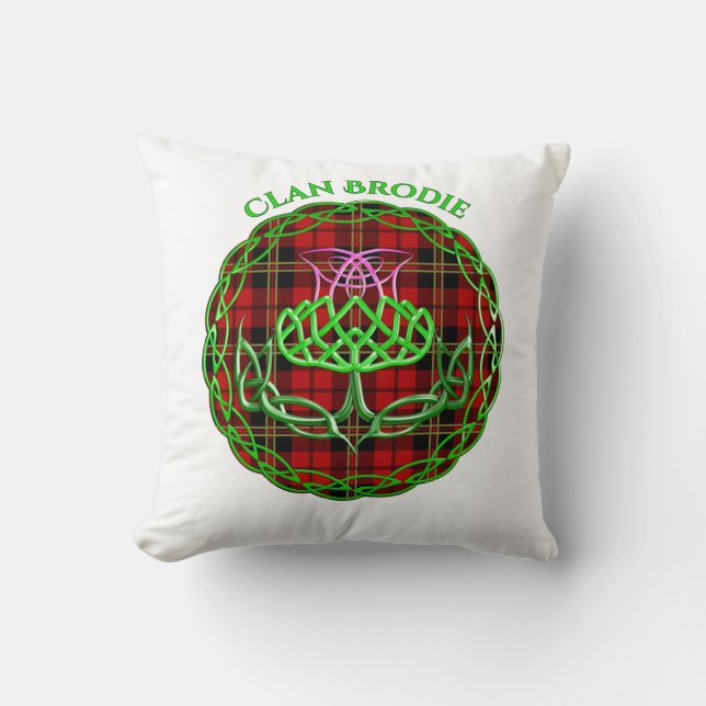 Brodie Scottish Tartan Celtic Thistle Kudde (Framsida)