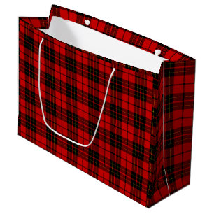 Brodie-tartan röd svart rutig