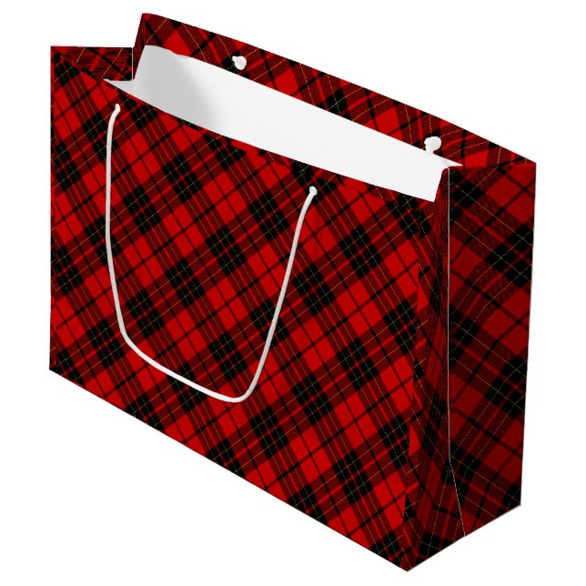 Brodie tartan röd svart rutig (Framsidan Vinklad)