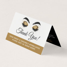 BRODKORT FÖR Tack Glamous Guld Öga- Kort