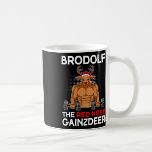 Brodolf Red Nose Gainzdeer jul Bodybuild Kaffemugg