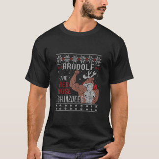 Brodolf Red Nose Gainzdeer Ugly Sweater Kristus T Shirt
