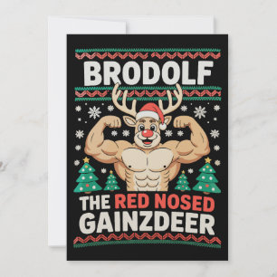 Brodolf Rödnäsad Gainzren Jul Gym Inbjudningar