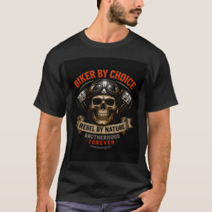 ☠️ Brödraskap Skalle Motorcykelstil För Motorcykli T Shirt