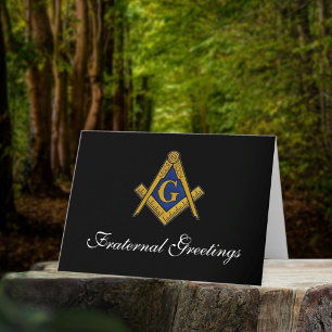 Brödraskaps Hälsningar Frimurare Masonic Födelseda Tack Kort