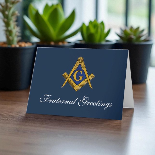 Brödraskaps Hälsningar Frimurare Masonic Födelseda Tack Kort (Skapare uppladdad)