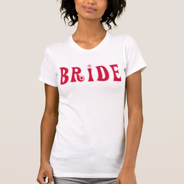 Brödröd text tee shirt (Framsida)