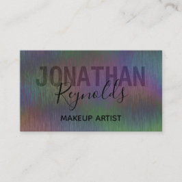 Brödskript Metall Iridescent Hologragrafiskt skrip Tidsbeställning Kort