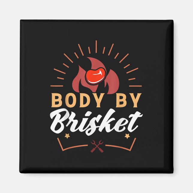 Brödtext efter Brisket Funny Bbq Smoker Barbecue G Magnet (Framsidan)