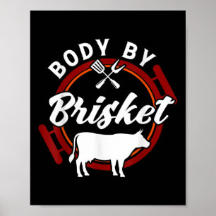 Brödtext efter Brisket Funny Bbq Smoker Barbecue G Poster