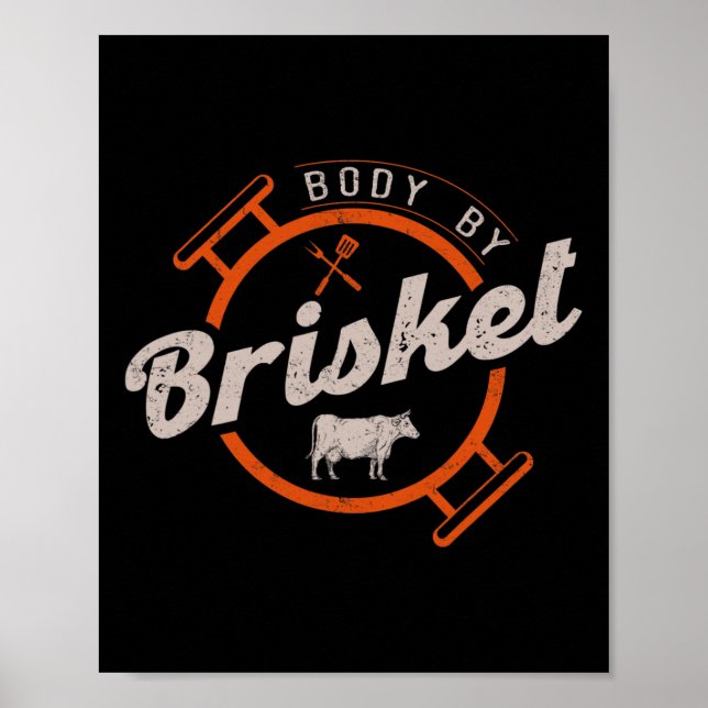 Brödtext efter Brisket - Pitmaster Bbq Älskare Smo Poster (Framsidan)