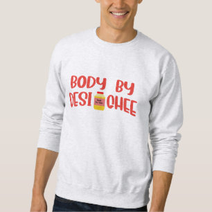 Brödtext efter Ghee Desi Indian Funny Hoodie Lång Ärmad Tröja