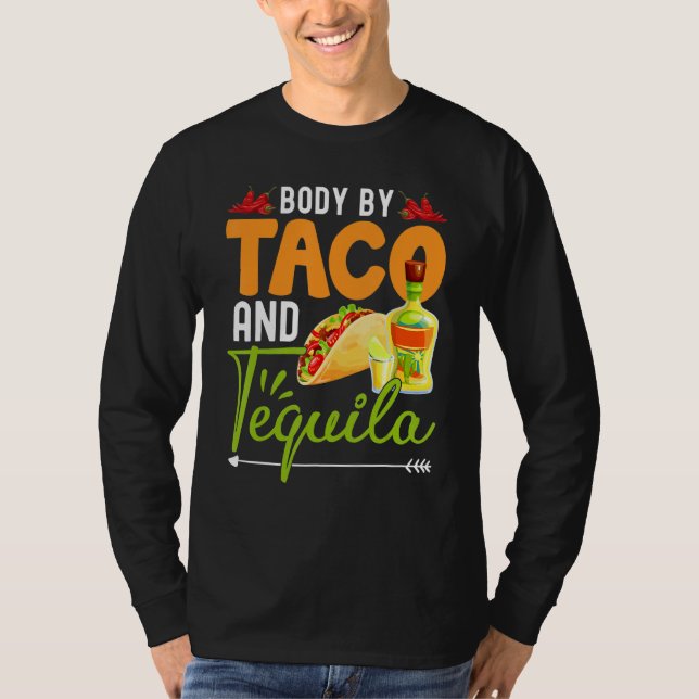 Brödtext från Tacos och Tequila Mexican cinco de M T Shirt (Framsida)