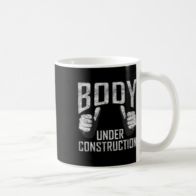 Brödtext under bygggymmen Workout Bodybuilding Kaffemugg (Höger)