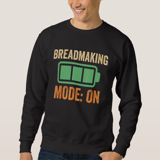 Brödtillverkningsläge På Batteridesign Lång Ärmad Tröja (Framsida)