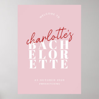 Brody Bachelorette Välkomstskylt Canvas Poster