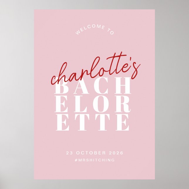 Brody Bachelorette Välkomstskylt Canvas Poster (Framsidan)