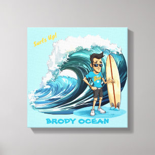 Brody Ocean Wavecrest Canvastryck