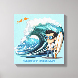 Brody Ocean Wavecrest Canvastryck