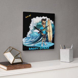 Brody Ocean Wavecrest Fyrkantig Klocka