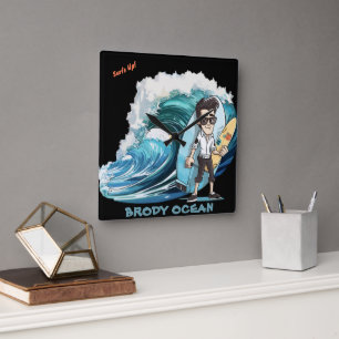 Brody Ocean Wavecrest Fyrkantig Klocka