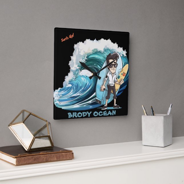 Brody Ocean Wavecrest Fyrkantig Klocka (Kontor)