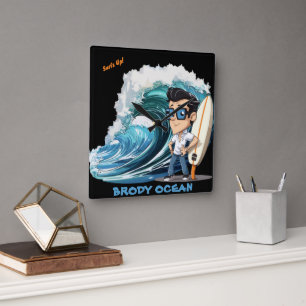 Brody Ocean Wavecrest Fyrkantig Klocka