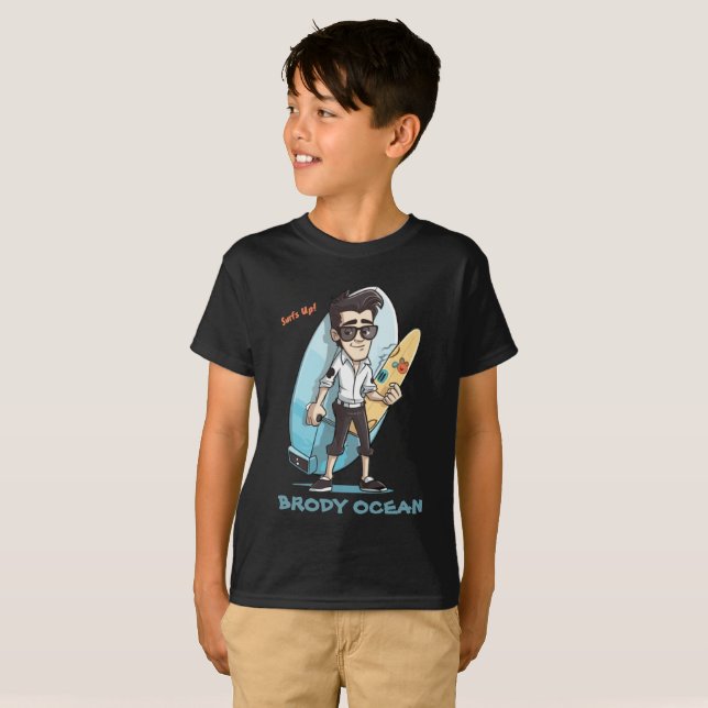 Brody Ocean Wavecrest T Shirt (Hel framsida)