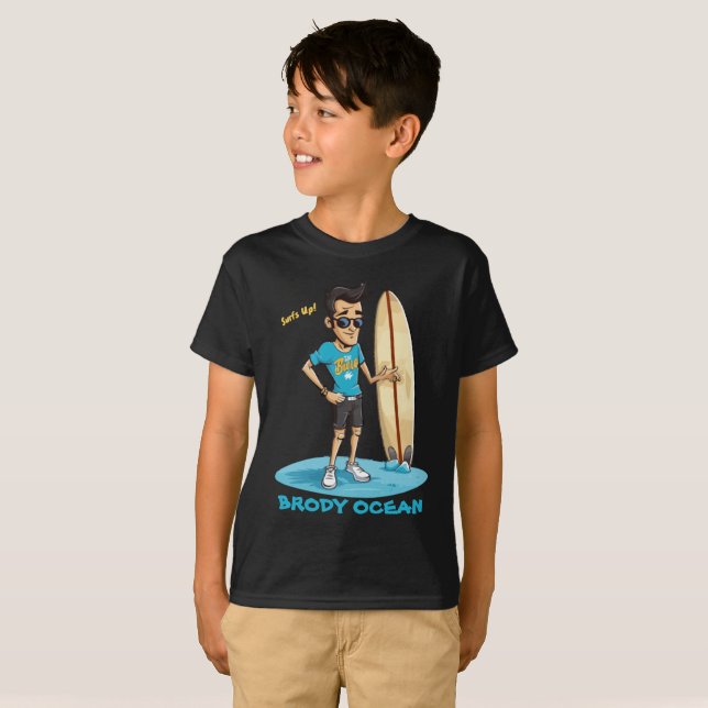 Brody Ocean Wavecrest T Shirt (Hel framsida)