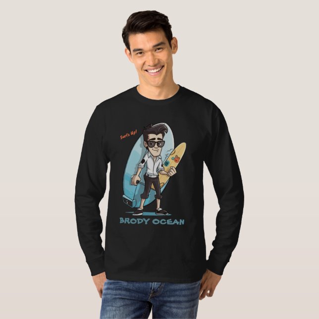 Brody Ocean Wavecrest T Shirt (Hel framsida)