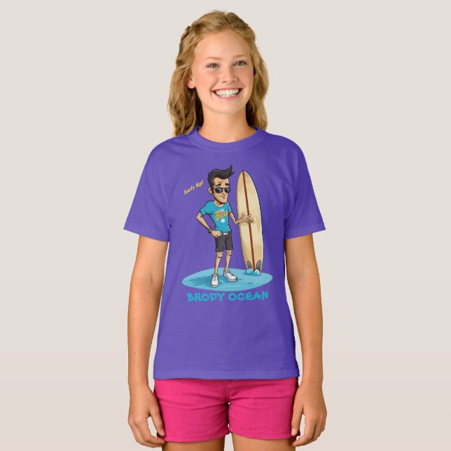 Brody Ocean Wavecrest T Shirt (Hel framsida)