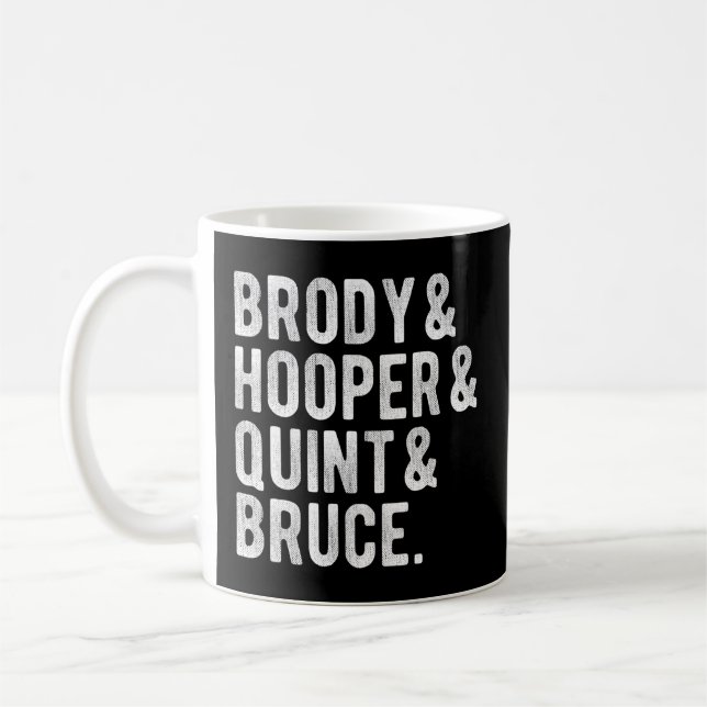 Brody och Hooper och Quint och Bruce Kaffemugg (Vänster)