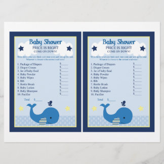 Brody Whale Nautical Pris Game Baby Shower