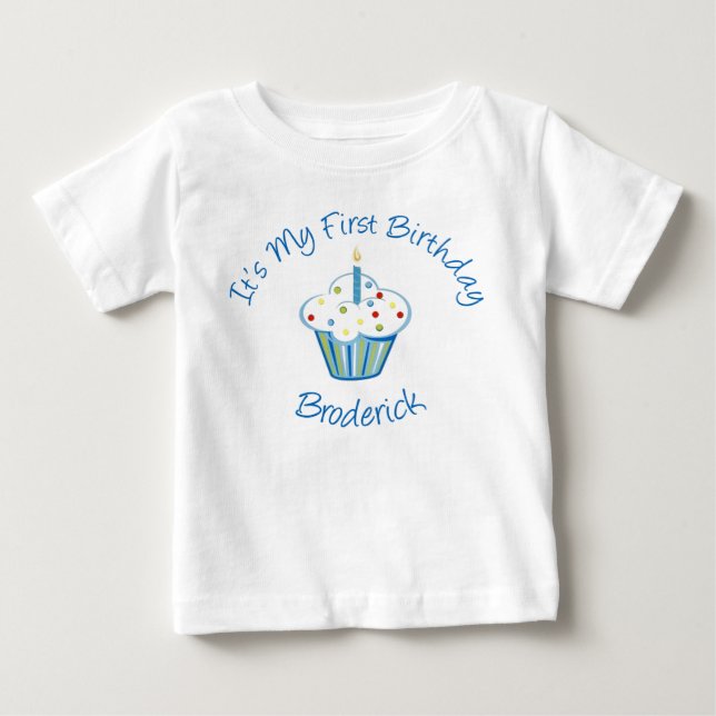 Brodys First Bday Shirt Tee (Framsida)