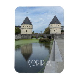 Broel Towers Reflections, Kortrijk, Belgien Magnet