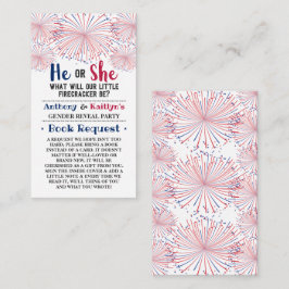 Broffare 4:e juli Gender Reveal Party Tilläggskort