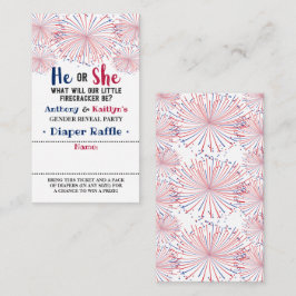 Broffare 4:e juli Gender Reveal Party Tilläggskort