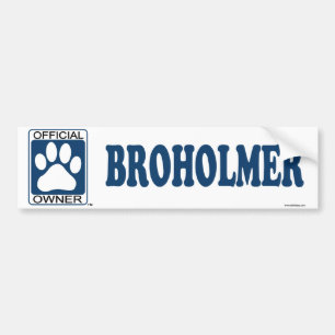 Broholmer blått bildekal