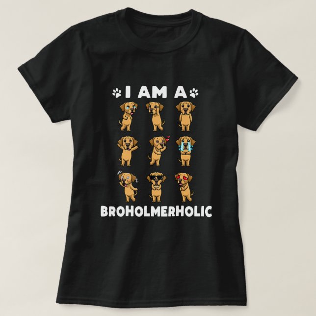 Broholmer Hund Dansk Mastiff Broholmerholhohol T Shirt (Design framsida)