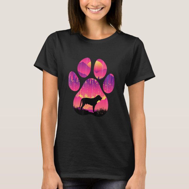Broholmer Paw Mom Dad Dog  Women Men T Shirt (Framsida)