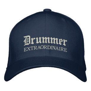 Broider Drummer Marching Band Music Cap Broderad Keps