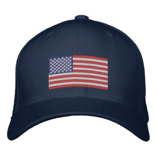 Broider Hat American Flagga Broderad Keps