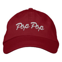 Broiderad Grandpa Pop Red Hat Gift
