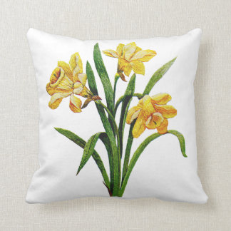 Broiderade Golden Daffodils Kudde