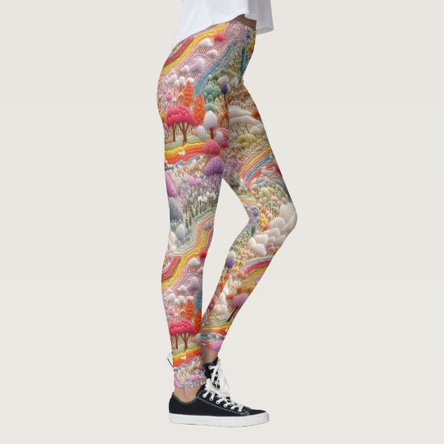 Broiderade Magic Valley Leggings - Cute (Höger)