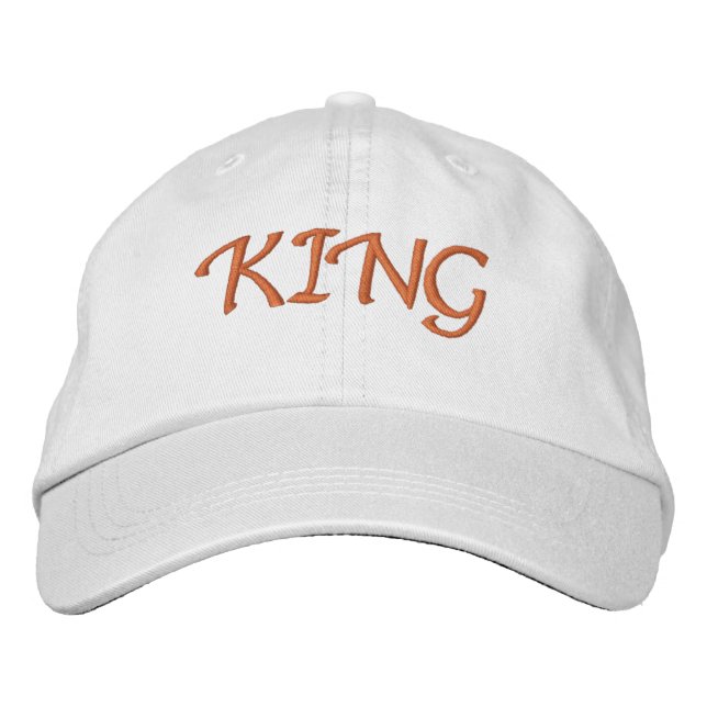 Broied Hat Kung Text Namn Cap Broderad Keps (Framsida)